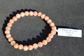 Bracelet Pierre de lune rose 6mm