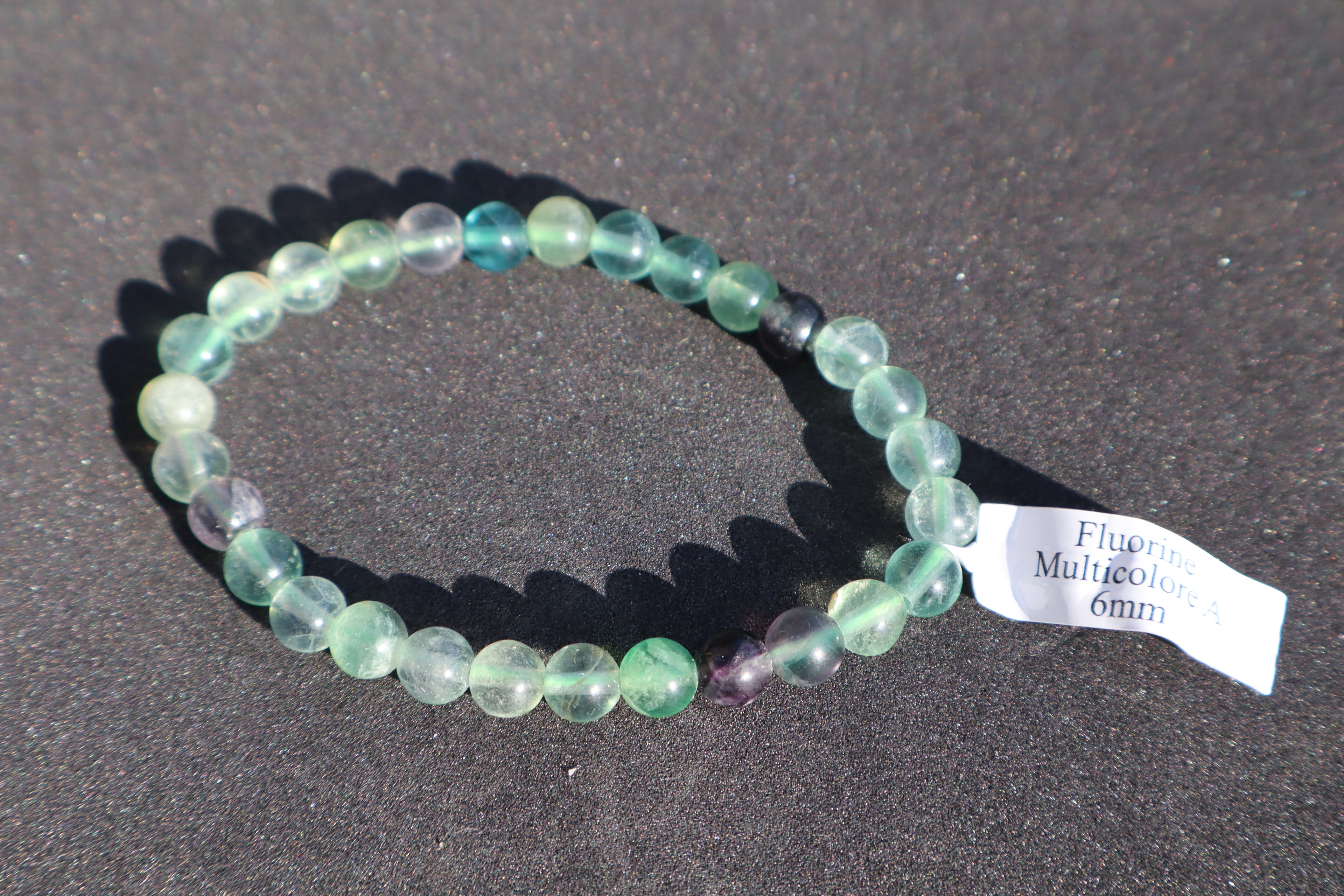 Bracelet Fluorine multicolore 6mm